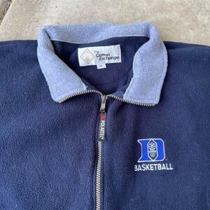 1990s Duke University Basketball Fleece Zip Up size XL